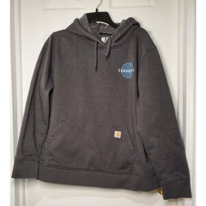 Carhartt Womens Rain Defender Relaxed Fit Hoodie Size 1X Gray Pullover Sweatshir